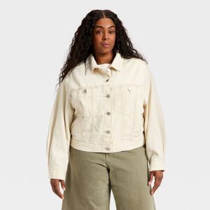 Universal Thread - Women's Relaxed Trucker Denim Jacket - Universal T Off-White